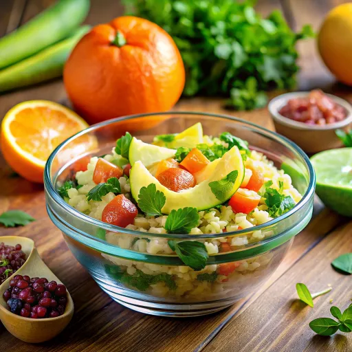 Ensalada De Quinoa Y Aguacate Aromática